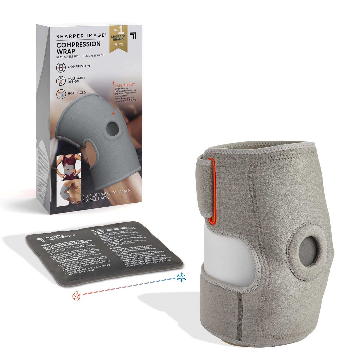 Sharper Image Kompressionsbind med varme og kulde